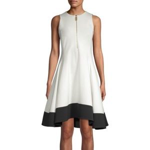 DKNY White Fit & Flare Dress